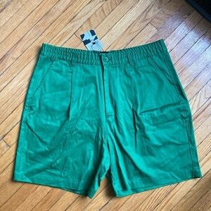Zara mens green shorts 100% cotton size 44 BNWT